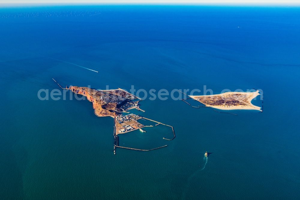 Aerial photograph Helgoland - Coastal area of the North Sea - Island Helgoland with the Lummen rock in the state Schleswig-Holstein