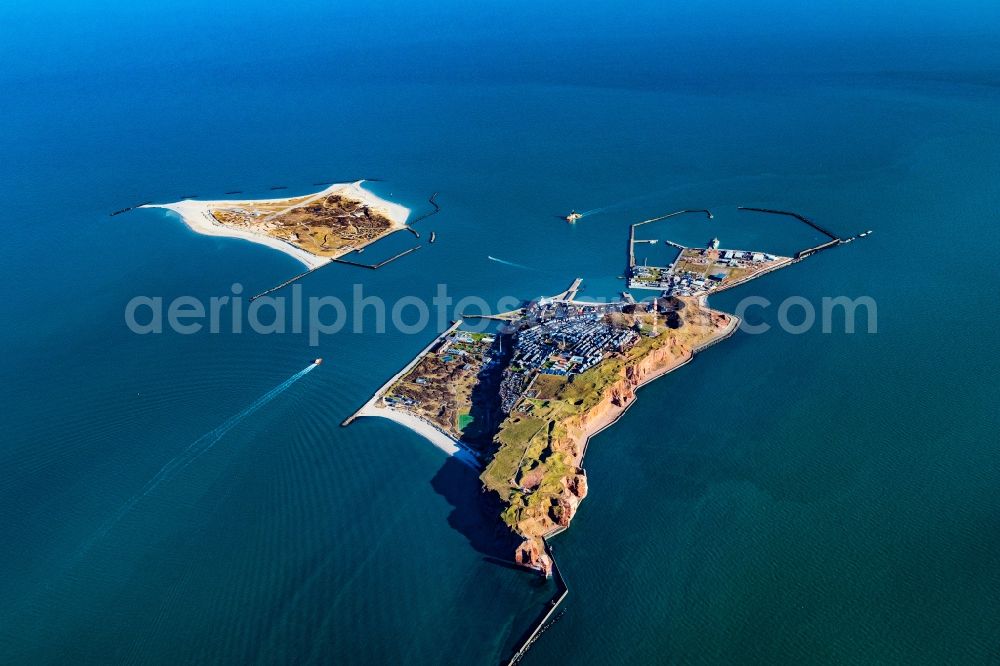 Aerial image Helgoland - Coastal area of the North Sea - Island Helgoland with the Lummen rock in the state Schleswig-Holstein