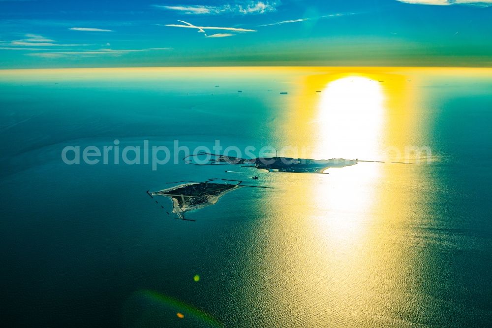 Aerial photograph Helgoland - Coastal area of the North Sea - Island Helgoland with the Lummen rock in the state Schleswig-Holstein