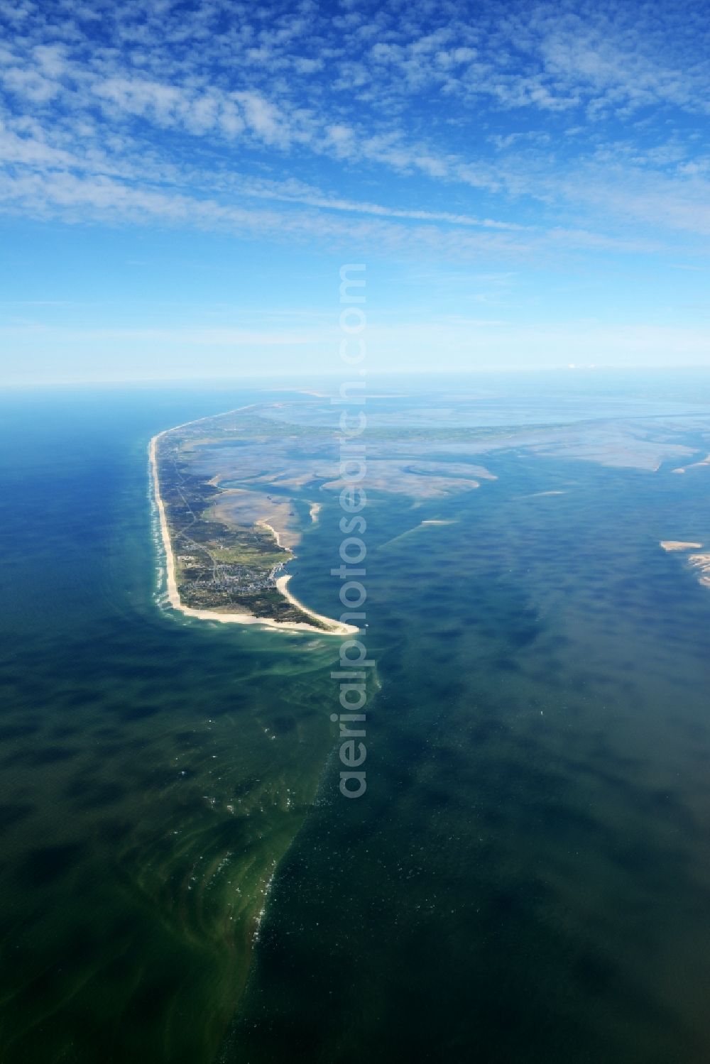 Hörnum (Sylt) from above - Coastal area of the Nordsee - Island in Hoernum (Sylt) in the state Schleswig-Holstein