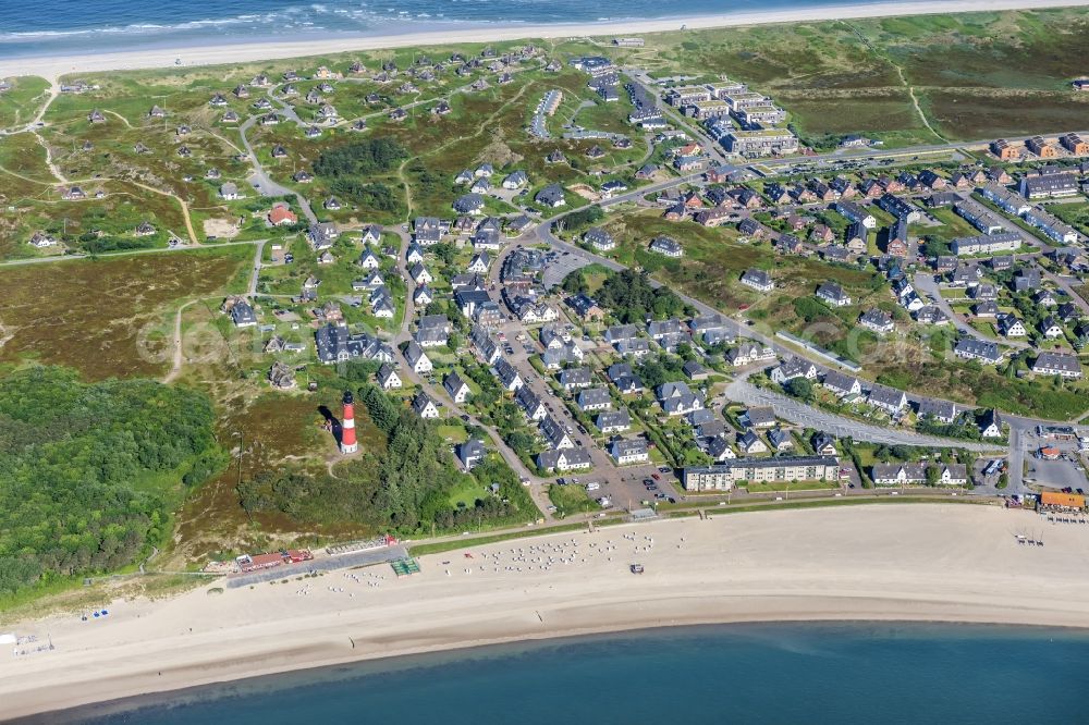 Aerial image Hörnum (Sylt) - Coastal area of the Nordsee - Island in Hoernum (Sylt) in the state Schleswig-Holstein