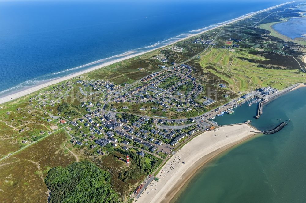 Aerial photograph Hörnum (Sylt) - Coastal area of the Nordsee - Island in Hoernum (Sylt) in the state Schleswig-Holstein