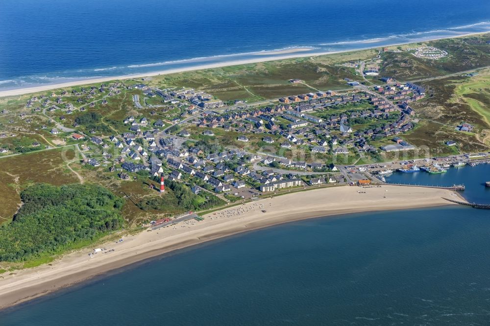 Hörnum (Sylt) from above - Coastal area of the Nordsee - Island in Hoernum (Sylt) in the state Schleswig-Holstein