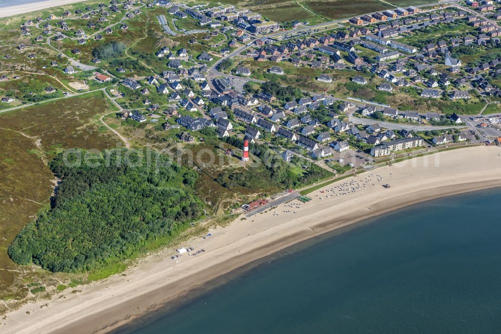 Aerial image Hörnum (Sylt) - Coastal area of the Nordsee - Island in Hoernum (Sylt) in the state Schleswig-Holstein