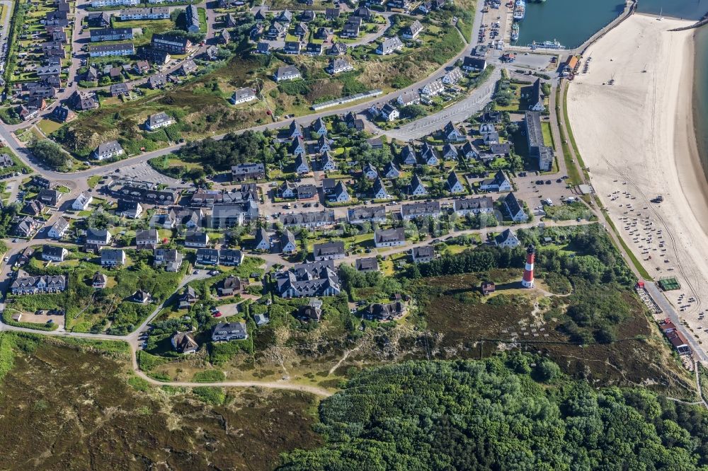 Hörnum (Sylt) from the bird's eye view: Coastal area of the Nordsee - Island in Hoernum (Sylt) in the state Schleswig-Holstein