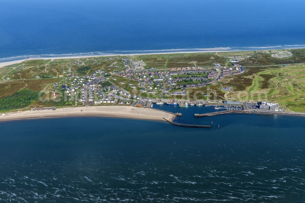 Aerial image Hörnum (Sylt) - Coastal area of the Nordsee - Island in Hoernum (Sylt) in the state Schleswig-Holstein