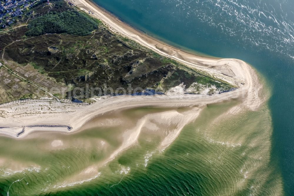 Hörnum (Sylt) from above - Coastal area of the Nordsee - Island in Hoernum (Sylt) in the state Schleswig-Holstein