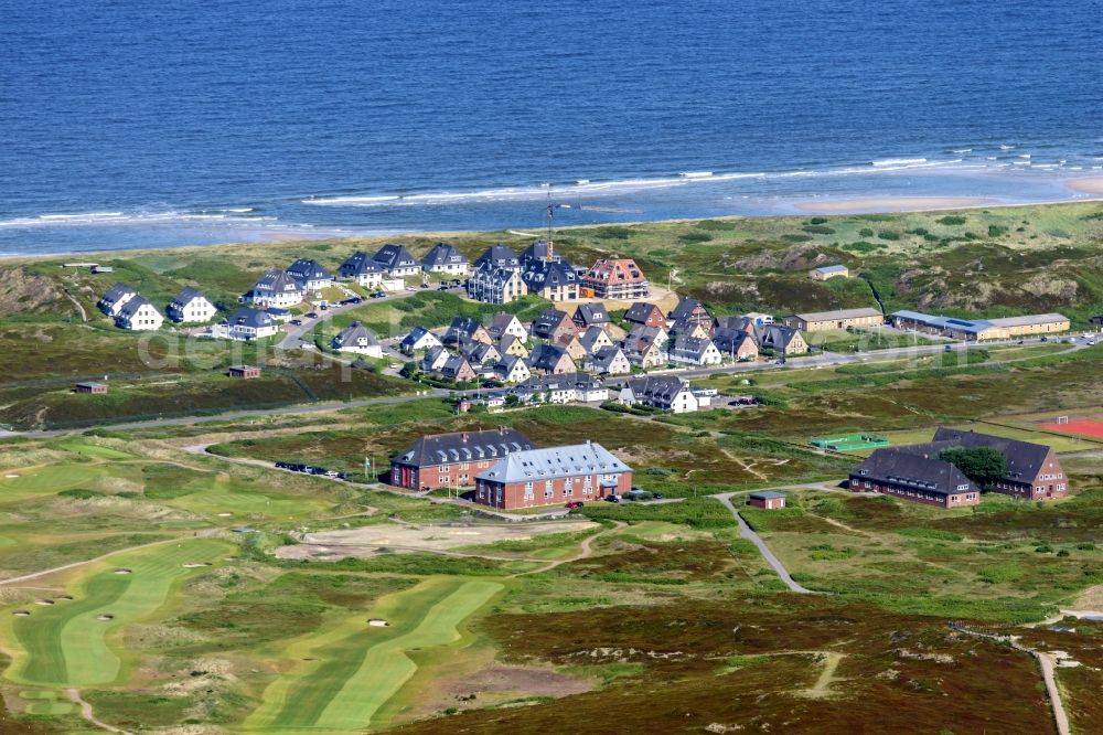 Hörnum (Sylt) from the bird's eye view: Coastal area of the Nordsee - Island in Hoernum (Sylt) in the state Schleswig-Holstein