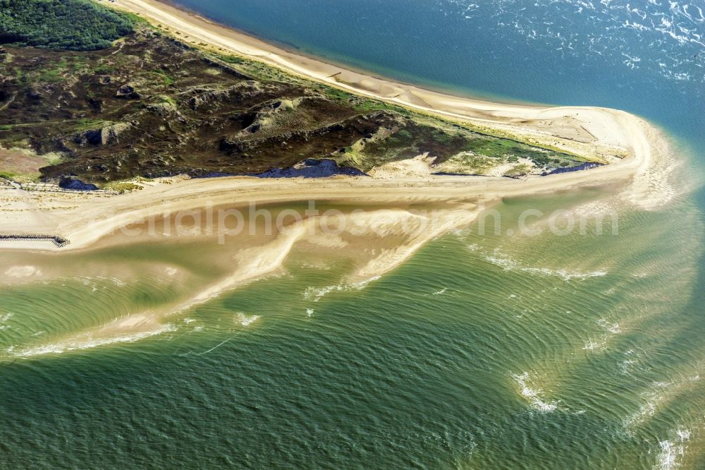 Hörnum (Sylt) from above - Coastal area of the Nordsee - Island in Hoernum (Sylt) in the state Schleswig-Holstein