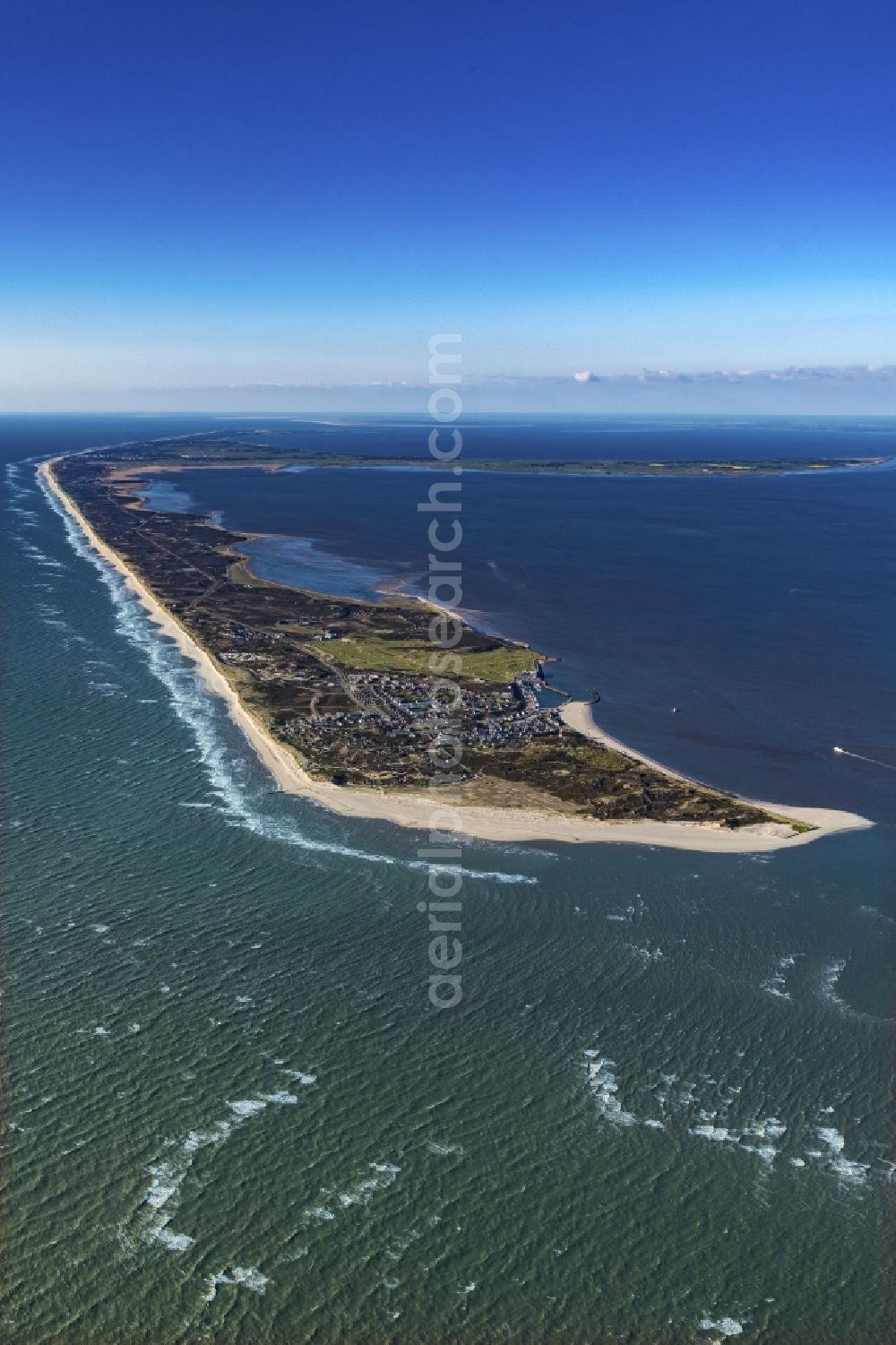 Aerial image Hörnum (Sylt) - Coastal area of the Nordsee - Island in Hoernum (Sylt) in the state Schleswig-Holstein