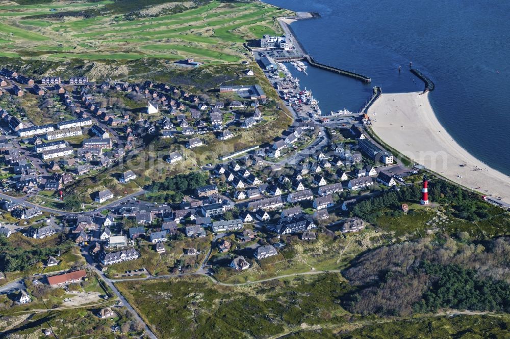 Hörnum (Sylt) from the bird's eye view: Coastal area of the Nordsee - Island in Hoernum (Sylt) in the state Schleswig-Holstein