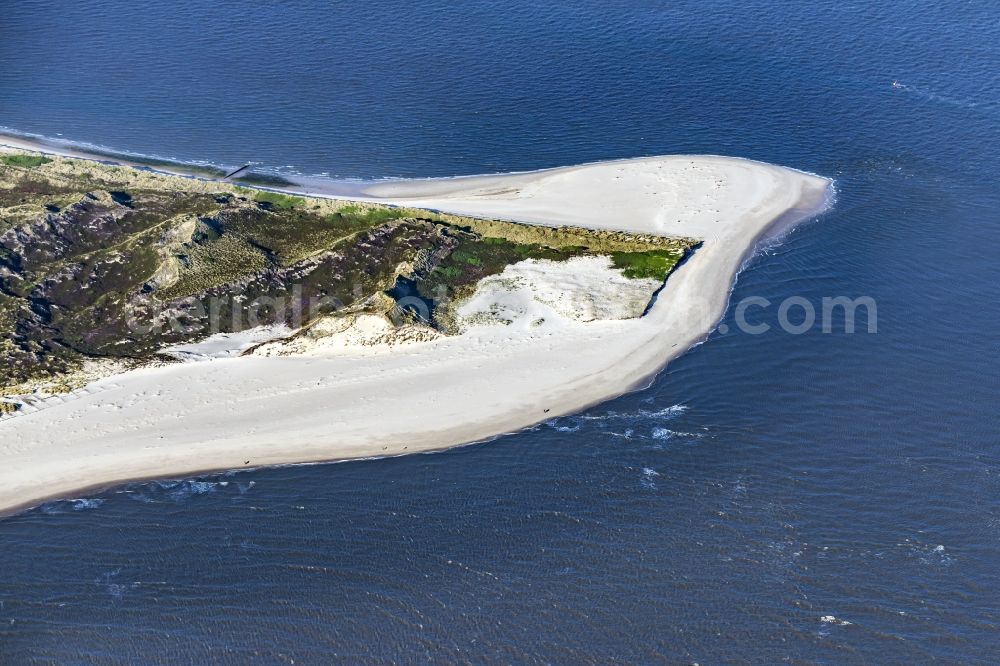 Aerial image Hörnum (Sylt) - Coastal area of the Nordsee - Island in Hoernum (Sylt) in the state Schleswig-Holstein