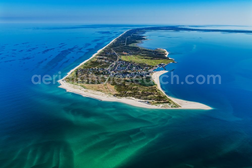 Hörnum (Sylt) from the bird's eye view: Coastal area of the Nordsee - Island in Hoernum (Sylt) in the state Schleswig-Holstein