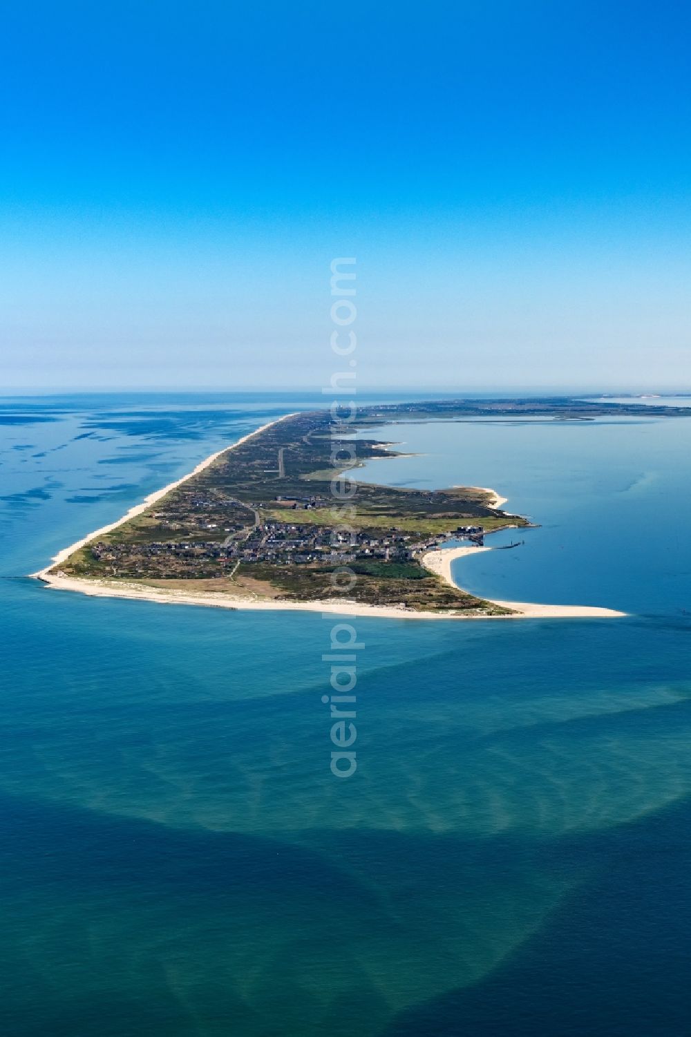 Aerial image Hörnum (Sylt) - Coastal area of the Nordsee - Island in Hoernum (Sylt) in the state Schleswig-Holstein