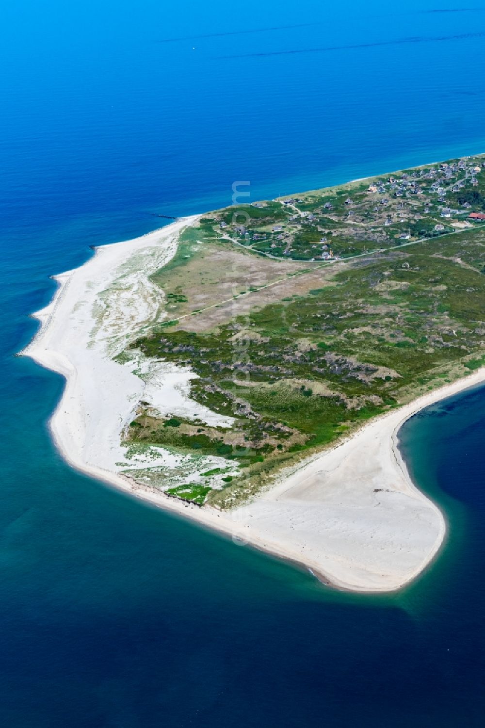 Aerial image Hörnum (Sylt) - Coastal area of the Nordsee - Island in Hoernum (Sylt) in the state Schleswig-Holstein