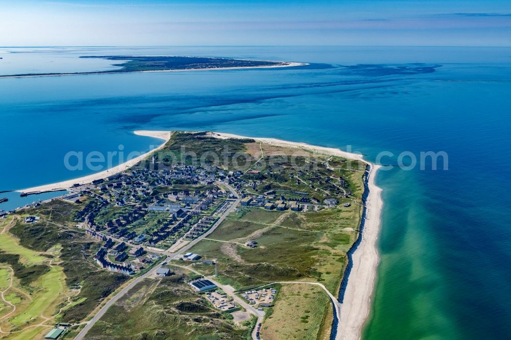 Aerial photograph Hörnum (Sylt) - Coastal area of the North Sea island in Hoernum (Sylt) in the state of Schleswig-Holstein