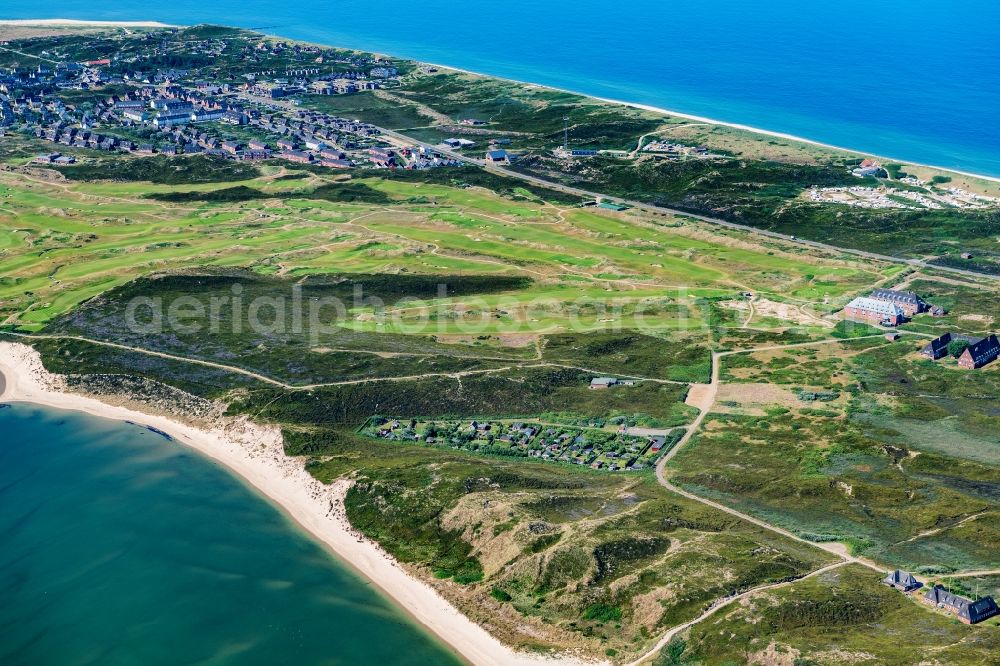 Aerial image Hörnum (Sylt) - Coastal area of the Nordsee - Island in Hoernum (Sylt) in the state Schleswig-Holstein