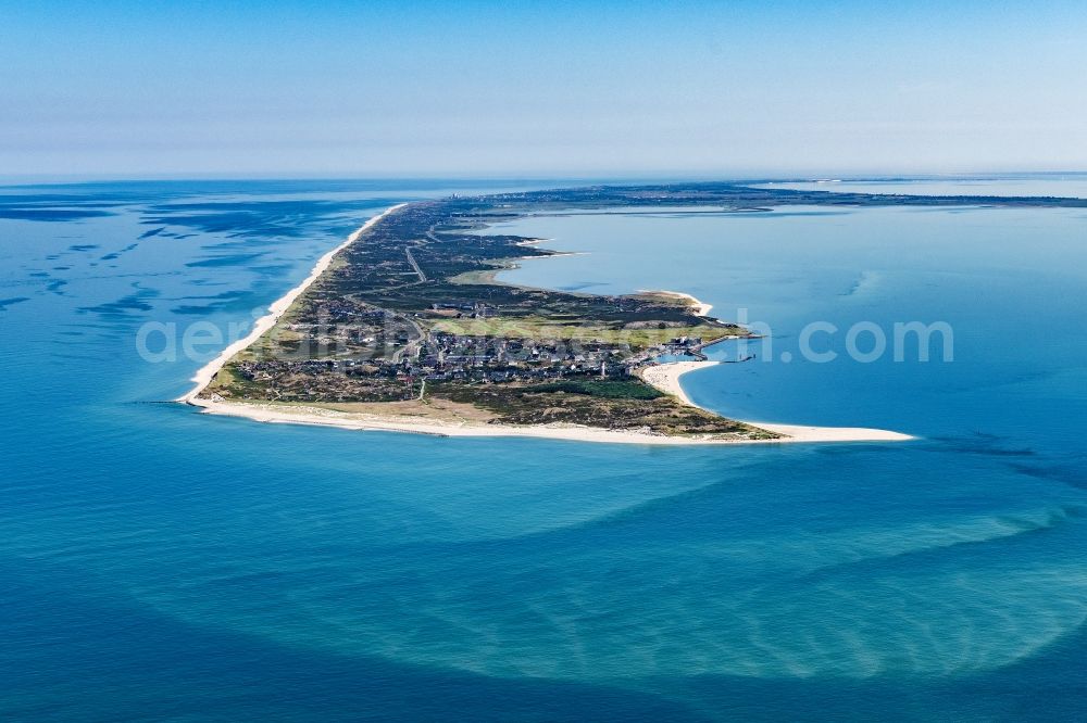 Aerial photograph Hörnum (Sylt) - Coastal area of the Nordsee - Island in Hoernum (Sylt) in the state Schleswig-Holstein