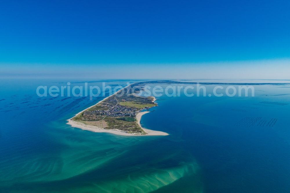 Hörnum (Sylt) from above - Coastal area of the Nordsee - Island in Hoernum (Sylt) in the state Schleswig-Holstein