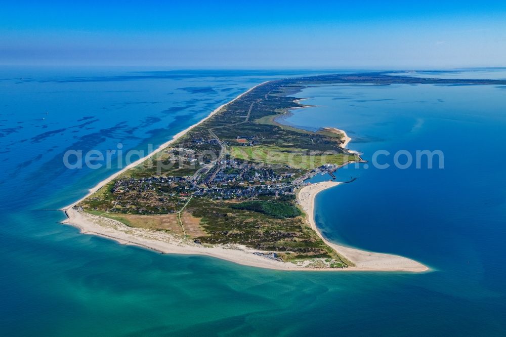 Hörnum (Sylt) from the bird's eye view: Coastal area of the Nordsee - Island in Hoernum (Sylt) in the state Schleswig-Holstein