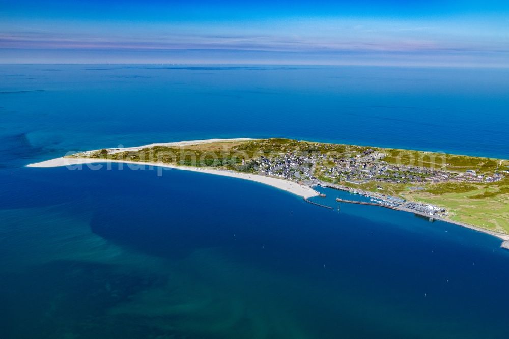 Hörnum (Sylt) from above - Coastal area of the Nordsee - Island in Hoernum (Sylt) in the state Schleswig-Holstein