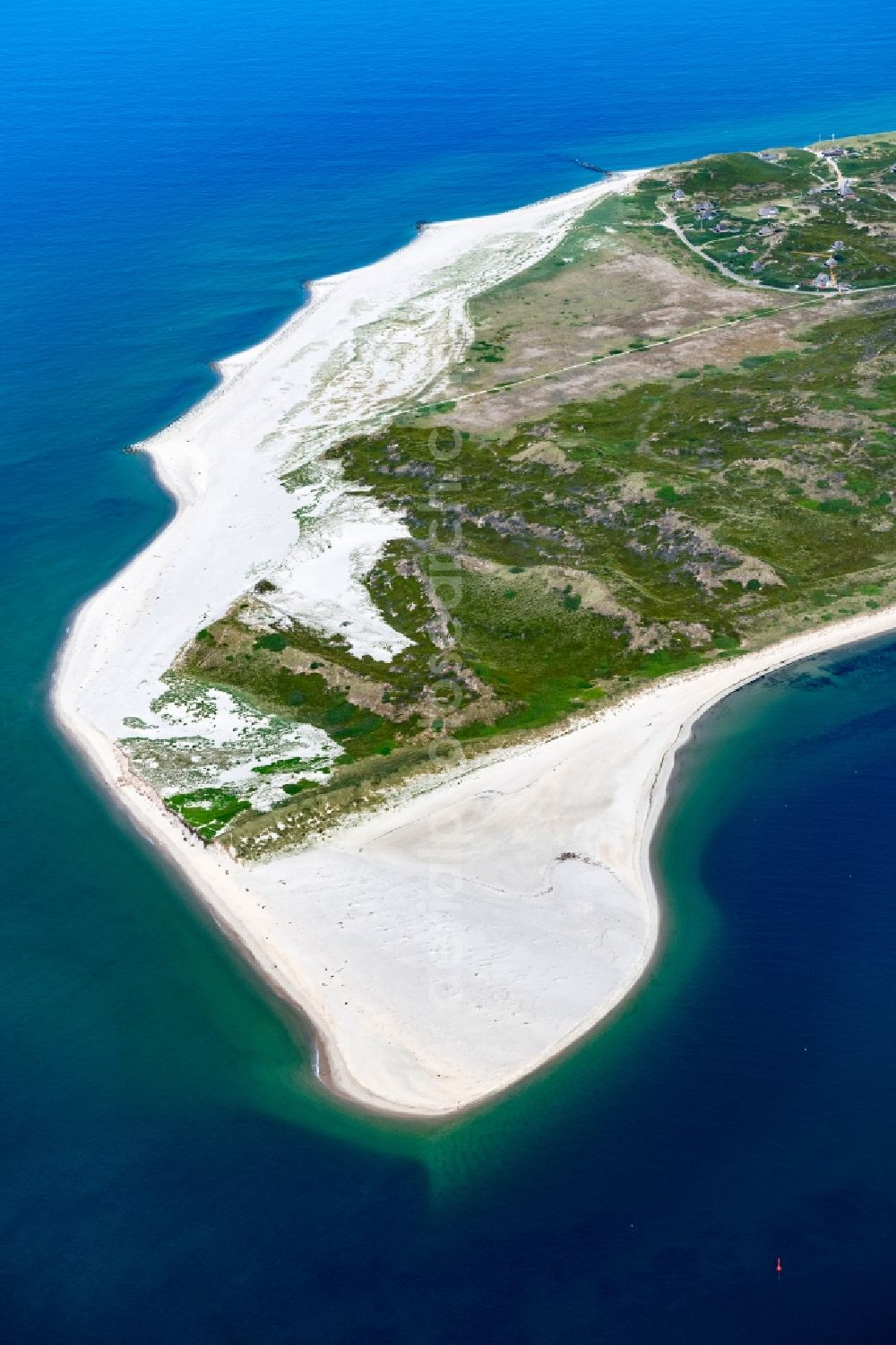 Aerial photograph Hörnum (Sylt) - Coastal area of the Nordsee - Island in Hoernum (Sylt) in the state Schleswig-Holstein