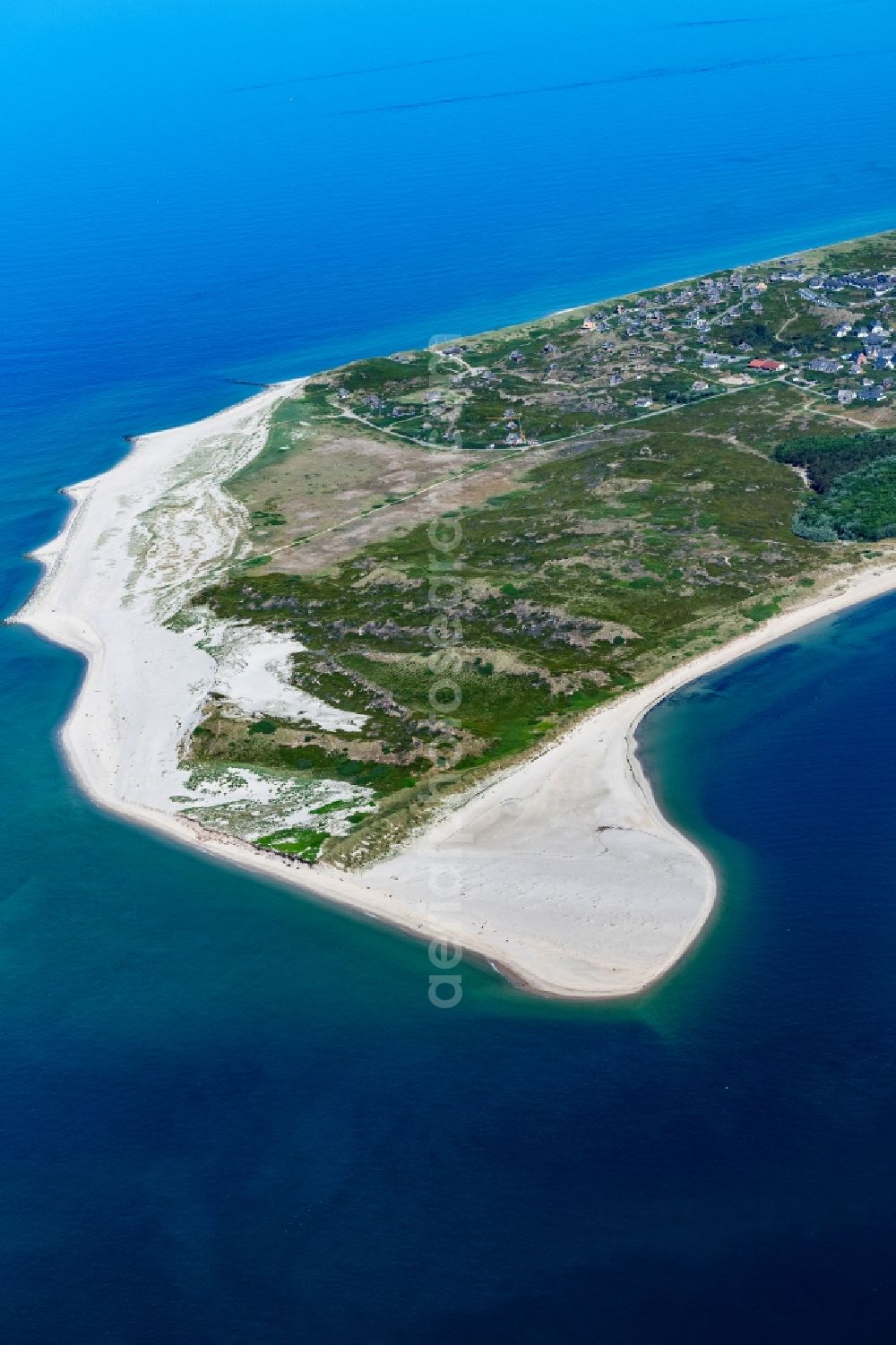 Hörnum (Sylt) from above - Coastal area of the Nordsee - Island in Hoernum (Sylt) in the state Schleswig-Holstein