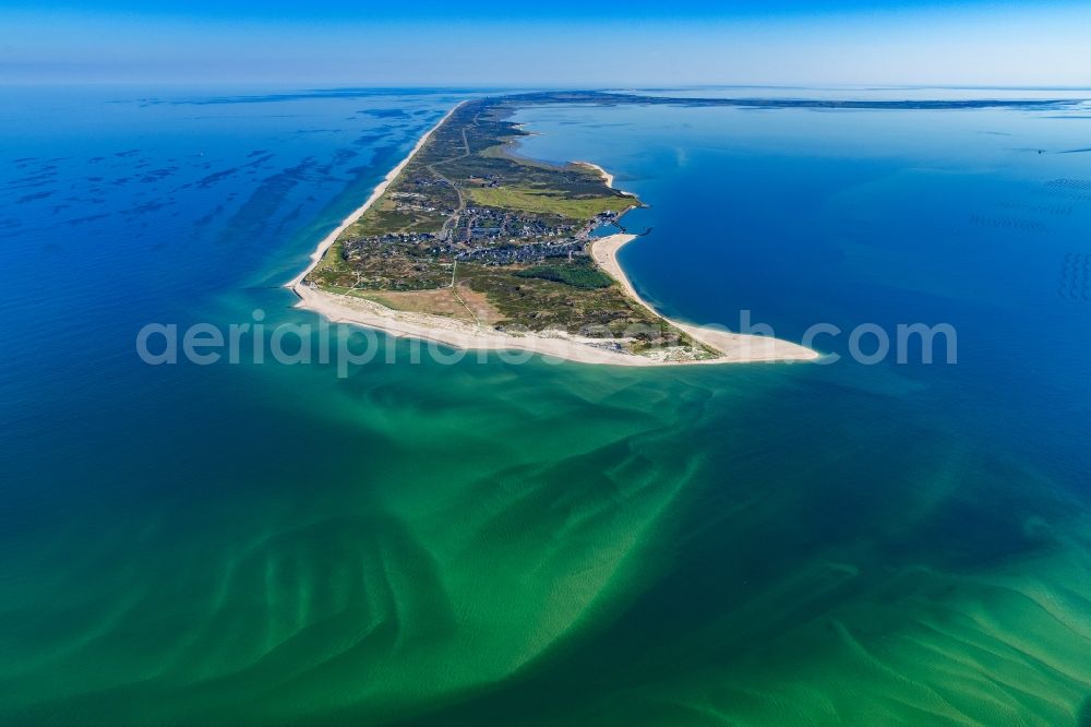 Aerial image Hörnum (Sylt) - Coastal area of the Nordsee - Island in Hoernum (Sylt) in the state Schleswig-Holstein