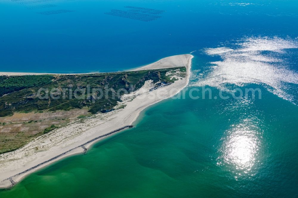 Hörnum (Sylt) from the bird's eye view: Coastal area of the Nordsee - Island in Hoernum (Sylt) in the state Schleswig-Holstein