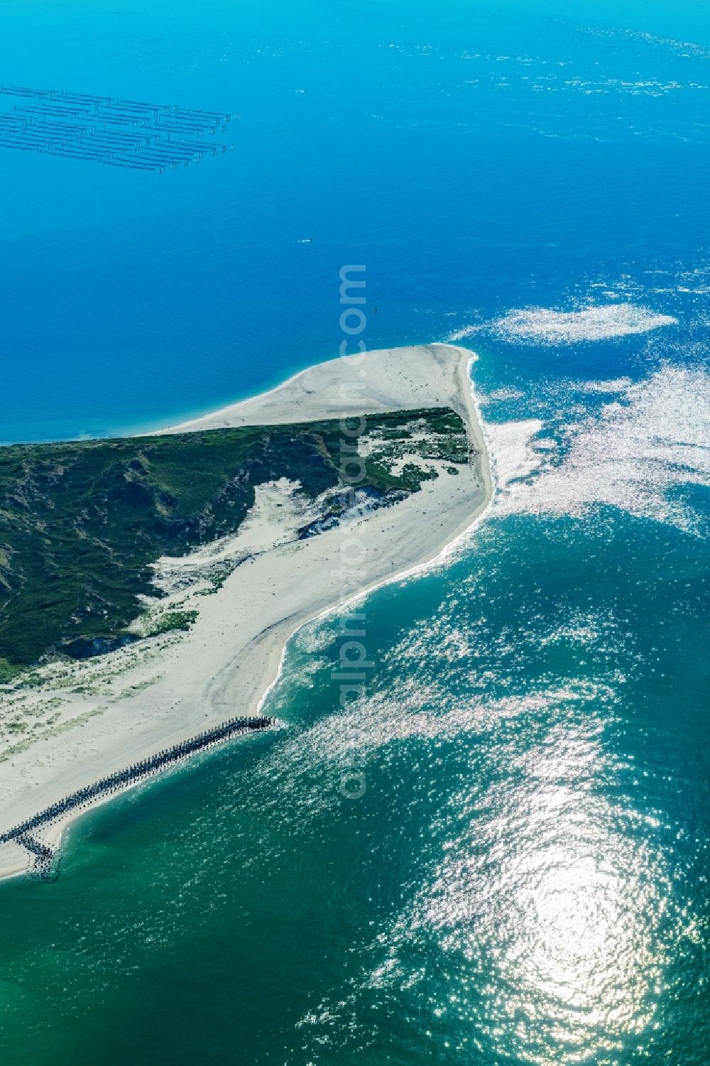 Aerial image Hörnum (Sylt) - Coastal area of the Nordsee - Island in Hoernum (Sylt) in the state Schleswig-Holstein