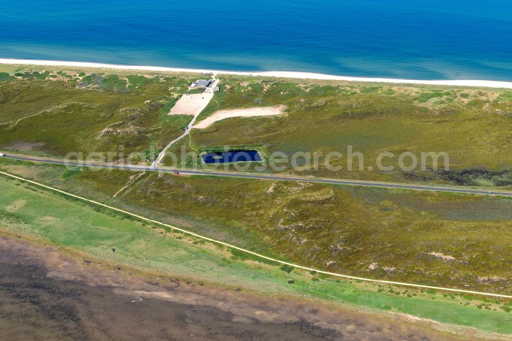 Hörnum (Sylt) from above - Coastal area of the Nordsee - Island in Hoernum (Sylt) in the state Schleswig-Holstein