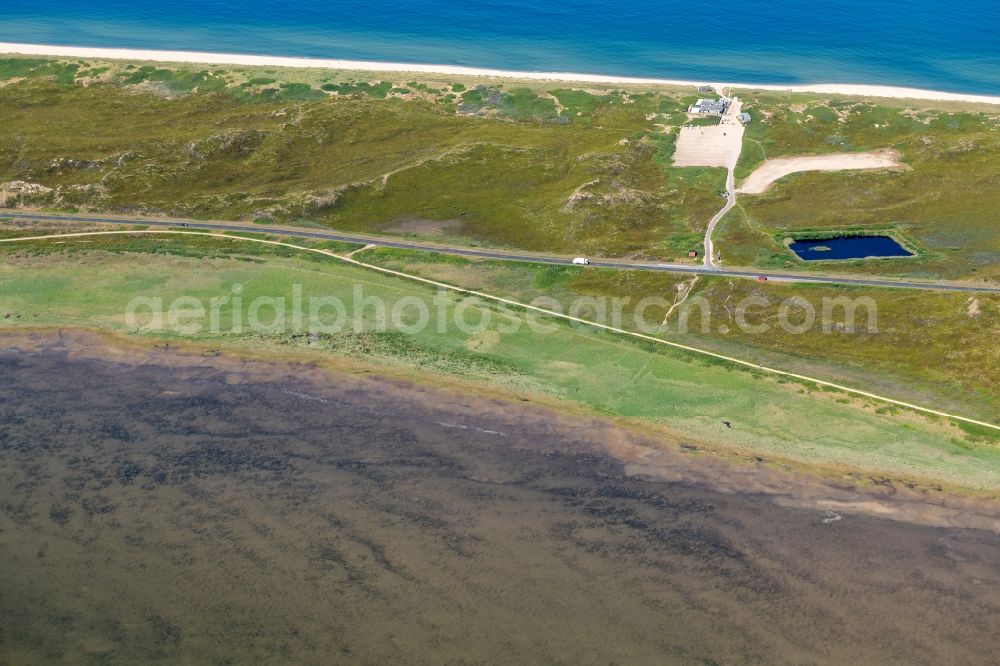 Hörnum (Sylt) from the bird's eye view: Coastal area of the Nordsee - Island in Hoernum (Sylt) in the state Schleswig-Holstein