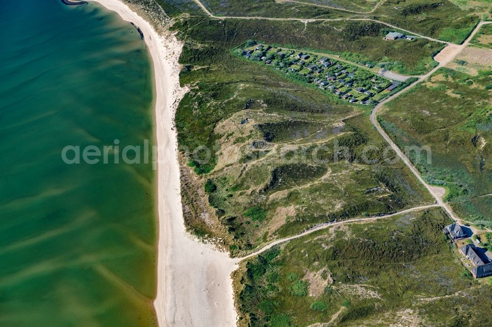 Aerial photograph Hörnum (Sylt) - Coastal area of the Nordsee - Island in Hoernum (Sylt) in the state Schleswig-Holstein