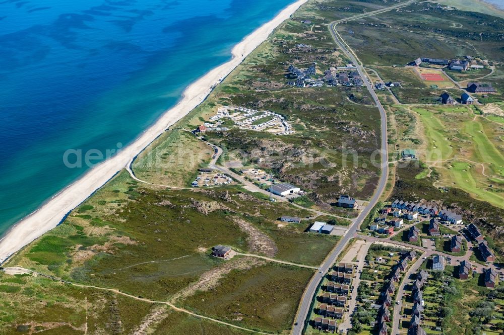 Hörnum (Sylt) from above - Coastal area of the Nordsee - Island in Hoernum (Sylt) in the state Schleswig-Holstein