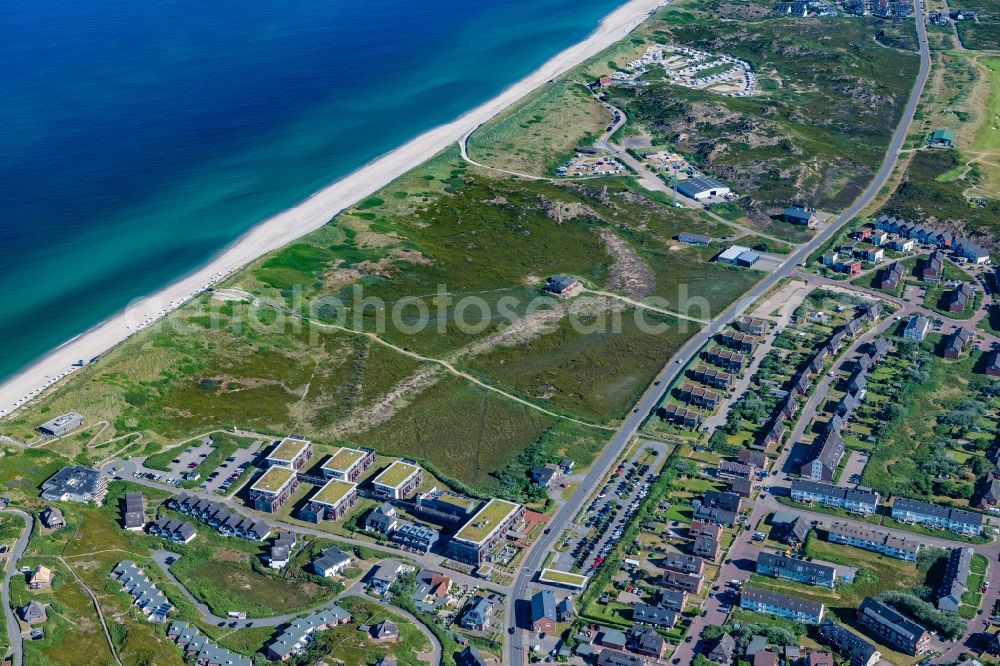 Hörnum (Sylt) from the bird's eye view: Coastal area of the Nordsee - Island in Hoernum (Sylt) in the state Schleswig-Holstein