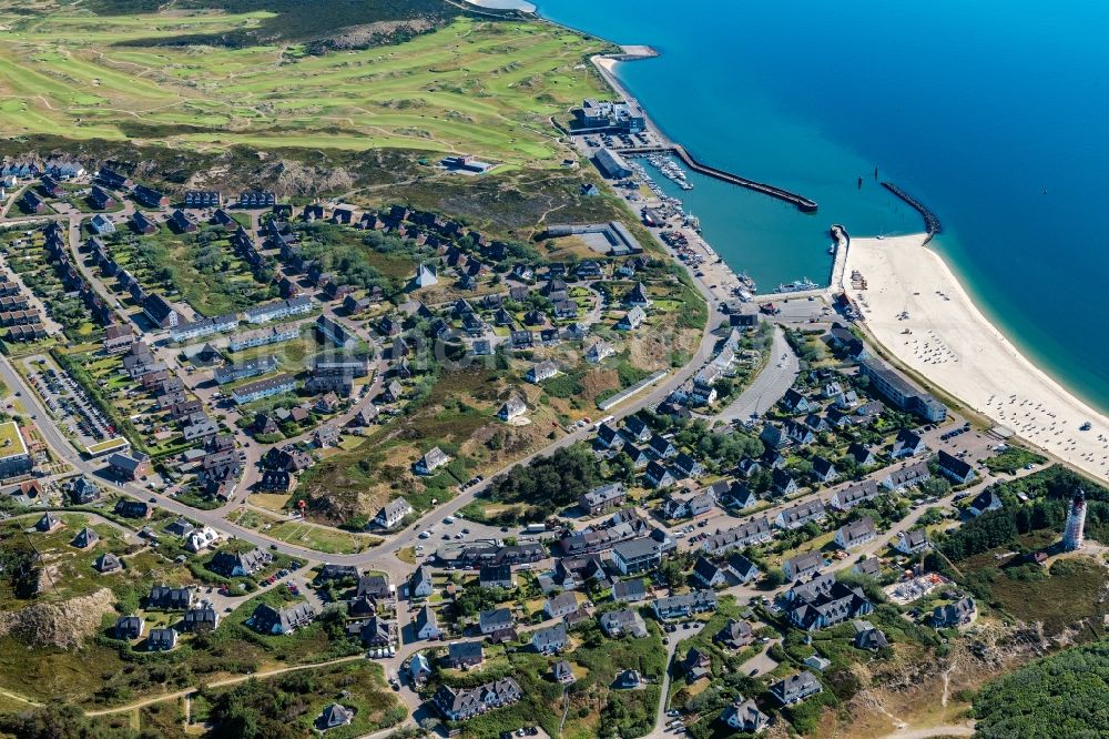 Aerial photograph Hörnum (Sylt) - Coastal area of the Nordsee - Island in Hoernum (Sylt) in the state Schleswig-Holstein