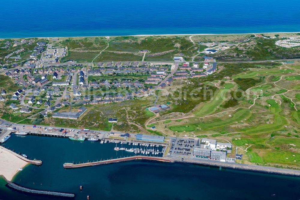 Hörnum (Sylt) from above - Coastal area of the Nordsee - Island in Hoernum (Sylt) in the state Schleswig-Holstein