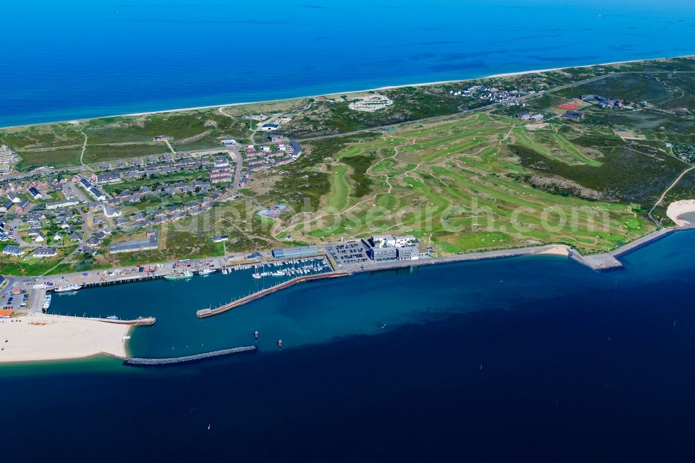 Hörnum (Sylt) from the bird's eye view: Coastal area of the Nordsee - Island in Hoernum (Sylt) in the state Schleswig-Holstein