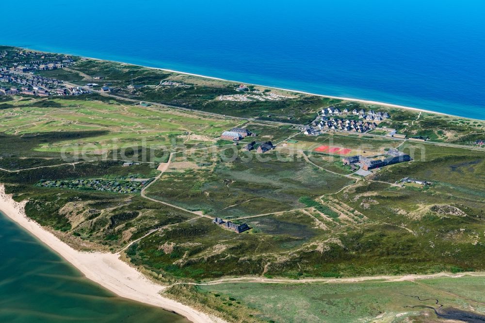 Aerial image Hörnum (Sylt) - Coastal area of the Nordsee - Island in Hoernum (Sylt) in the state Schleswig-Holstein