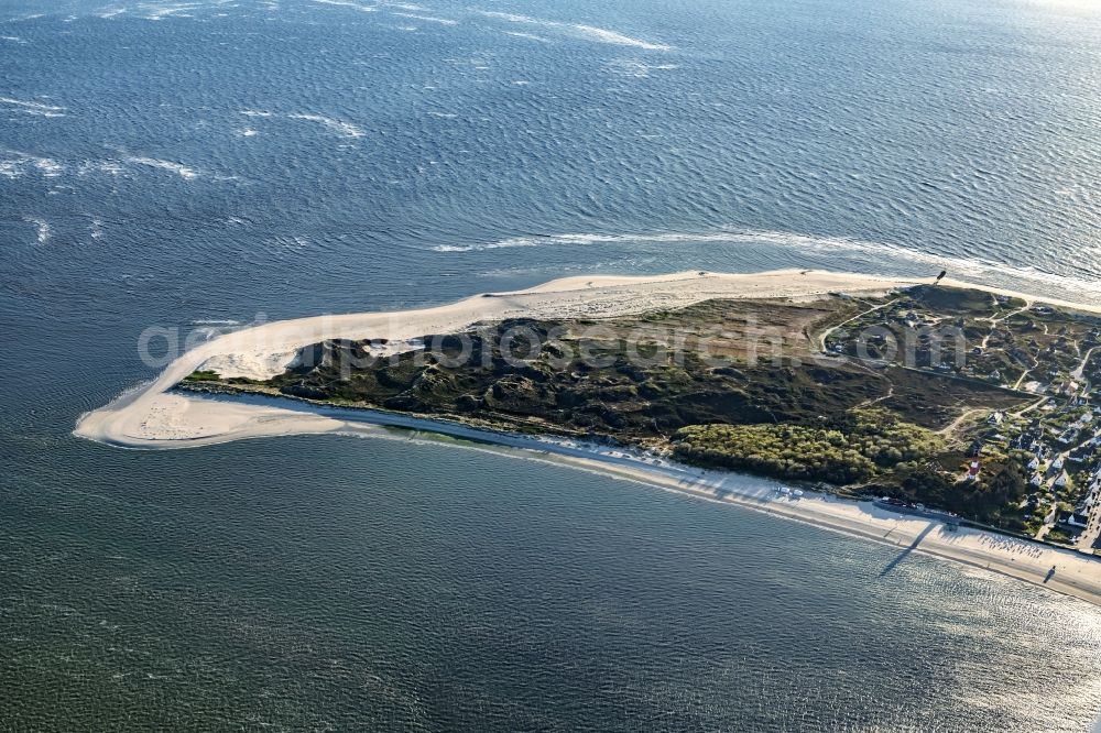 Aerial photograph Hörnum (Sylt) - Coastal area of the Nordsee - Island in Hoernum (Sylt) in the state Schleswig-Holstein