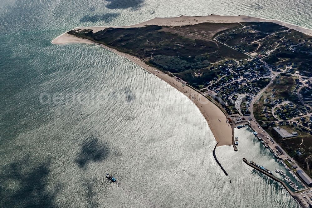 Hörnum (Sylt) from above - Coastal area of the Nordsee - Island in Hoernum (Sylt) in the state Schleswig-Holstein