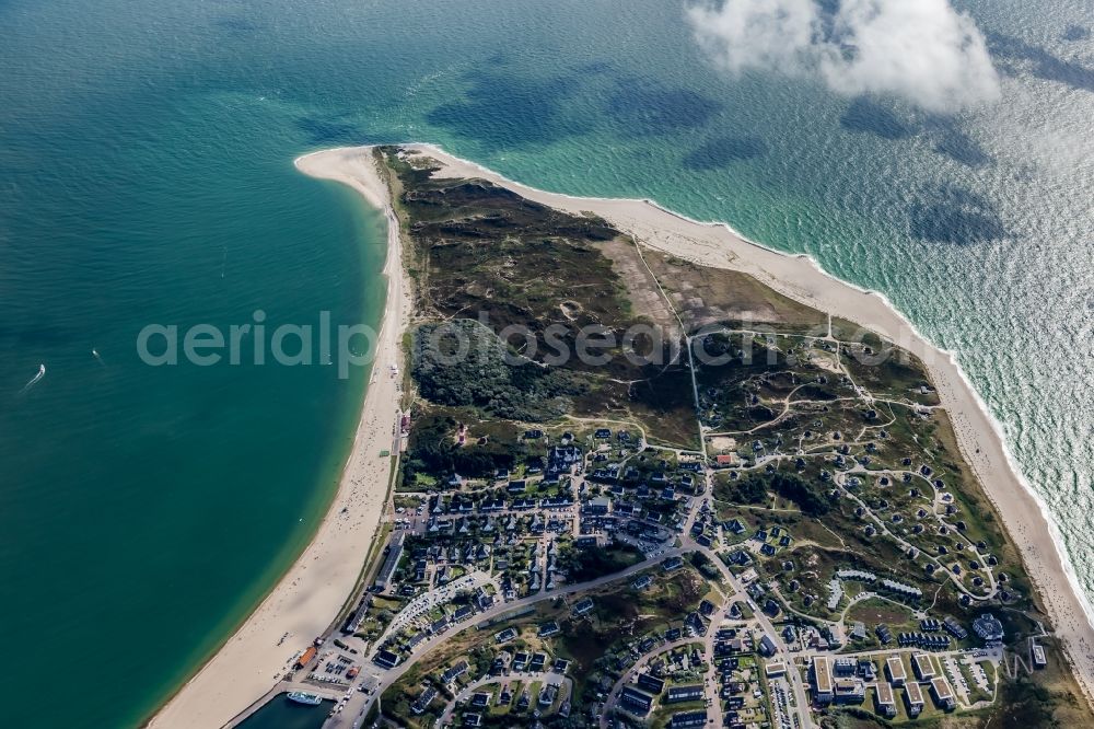 Aerial image Hörnum (Sylt) - Coastal area of the Nordsee - Island in Hoernum (Sylt) in the state Schleswig-Holstein