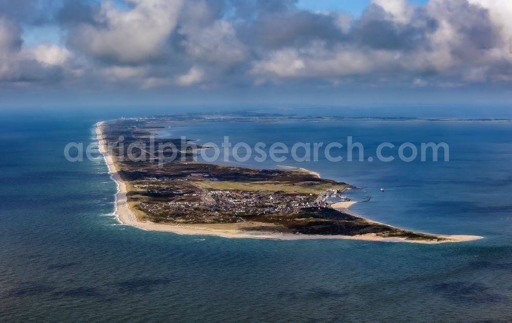 Hörnum (Sylt) from the bird's eye view: Coastal area of the Nordsee - Island in Hoernum (Sylt) in the state Schleswig-Holstein