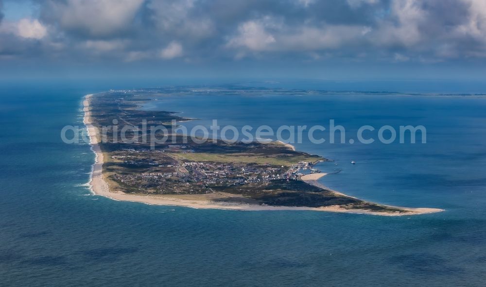 Aerial image Hörnum (Sylt) - Coastal area of the Nordsee - Island in Hoernum (Sylt) in the state Schleswig-Holstein