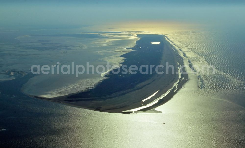 Aerial image Juist - Coastal area of the North Sea - island Juist in Lower Saxony