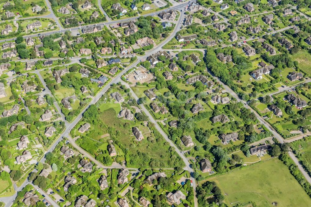 Aerial image Kampen (Sylt) - Coastal area of the North Sea - Island in Kampen (Sylt) in the state Schleswig-Holstein