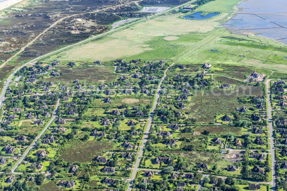 Aerial image Kampen (Sylt) - Coastal area of the North Sea - Island in Kampen (Sylt) in the state Schleswig-Holstein