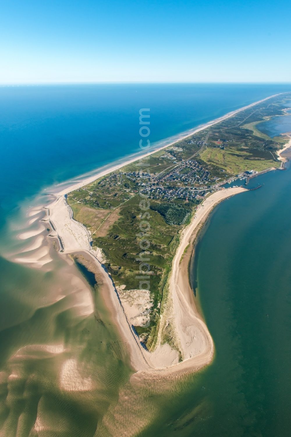 Aerial photograph List - Coastal area of the North Sea - Island in List in the state Schleswig-Holstein