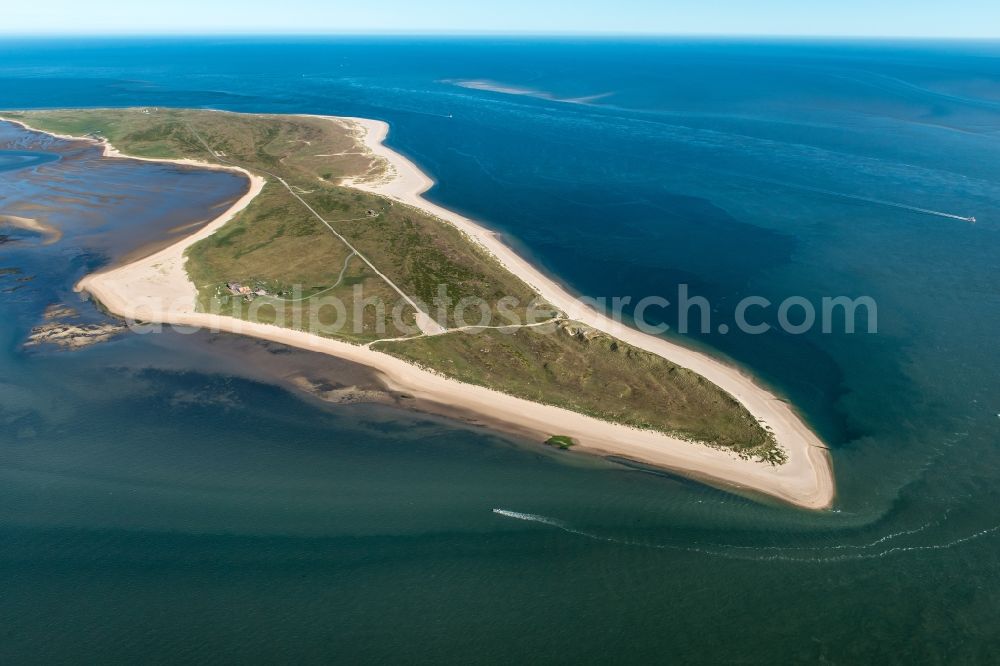 List from the bird's eye view: Coastal area of the North Sea - Island in List in the state Schleswig-Holstein