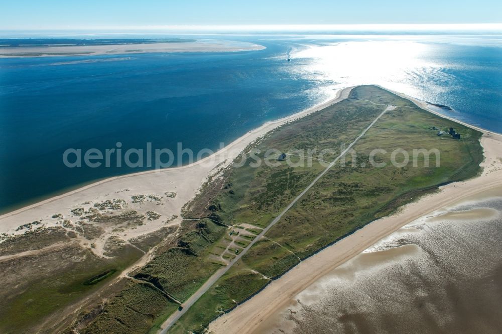 List from the bird's eye view: Coastal area of the North Sea - Island in List in the state Schleswig-Holstein